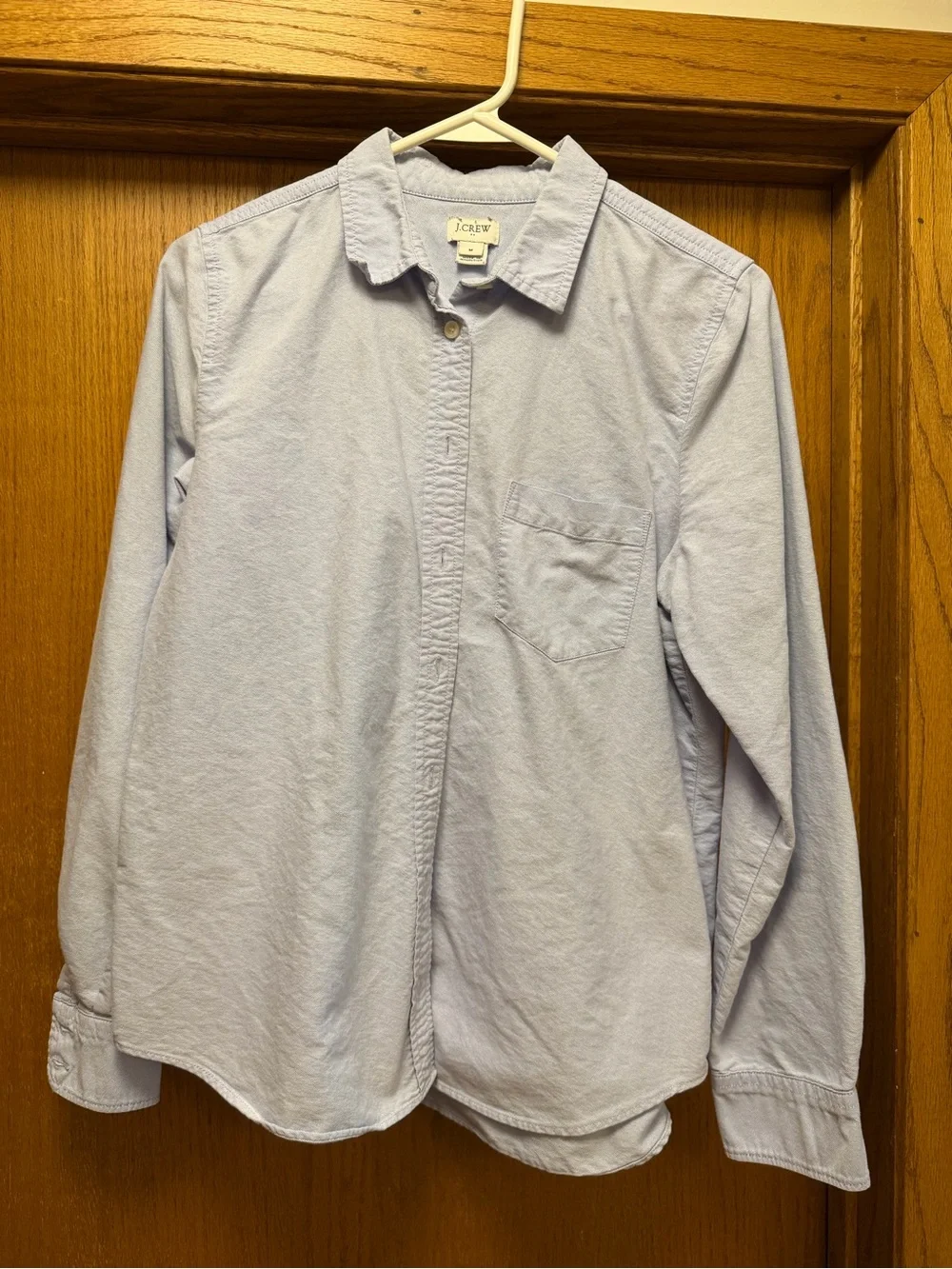 J. Crew Light Blue Oxford Shirt Jacket - Men's